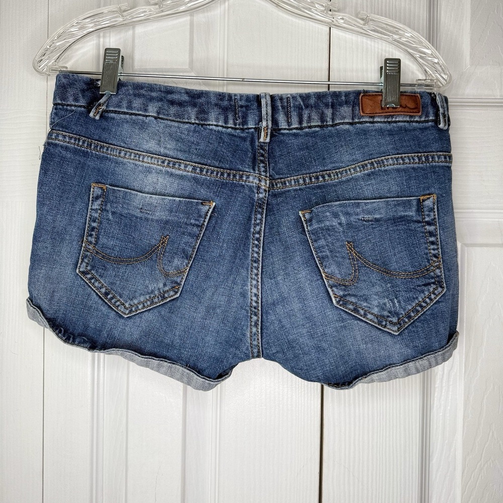 LTB Cuffed Denim Jean Shorts Womens Size M Medium Low Rise Distressed Blue - Picture 2 of 7